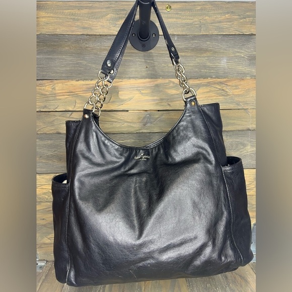 Bin049.042 Kate Spade Womens Double Handle Side Pocket Large Leather Tot… - Picture 4 of 16